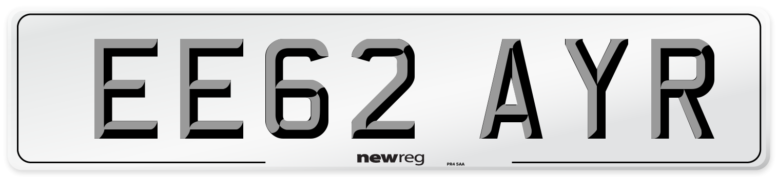 EE62 AYR Number Plate from New Reg